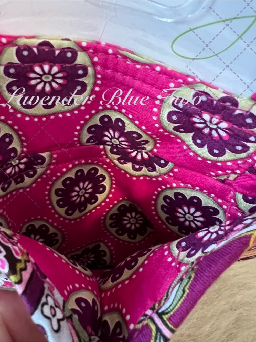 VERA BRADLEY Very Berry Paisley  2010 Little Lizzy Crossbody Purple Pink Y2K - Picture 6 of 16